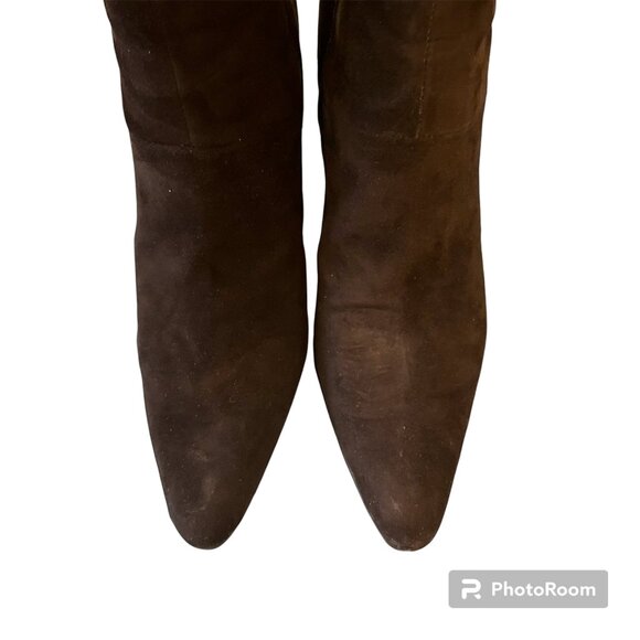 EUC NINE WEST Black Suede Tall Boots Lynol 6.5 M - Picture 5 of 11